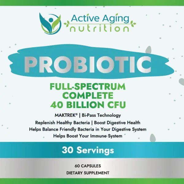 Active Aging Nutrition - Probiotic - Probiotic-FrontLabel Active Aging Nutrition - Probiotic